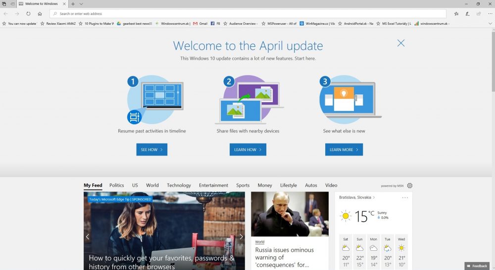 Windows 10 spring creators update