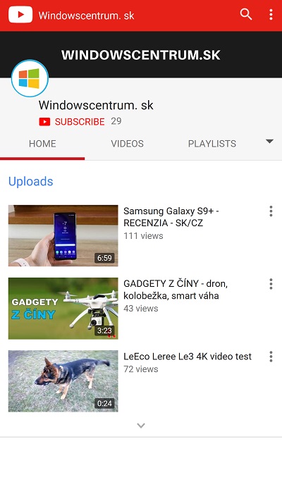 Youtube aplikacia pre Windows 10 Mobile_2