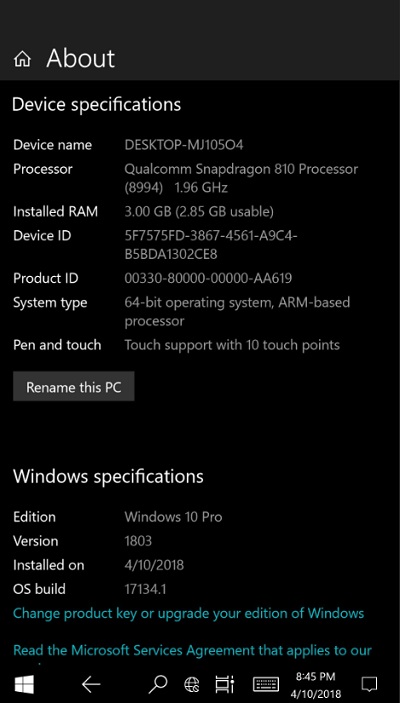Windows 10 ARM na Lumii 950 XL_2