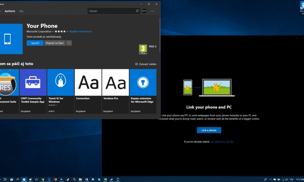 prepojenie Windows smartfonu s Windows pocitacom aplikacia