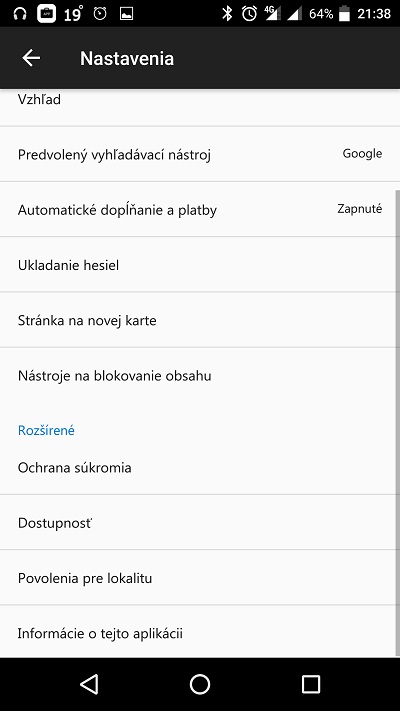 Microsoft Edge Adblock pre smartfon_2