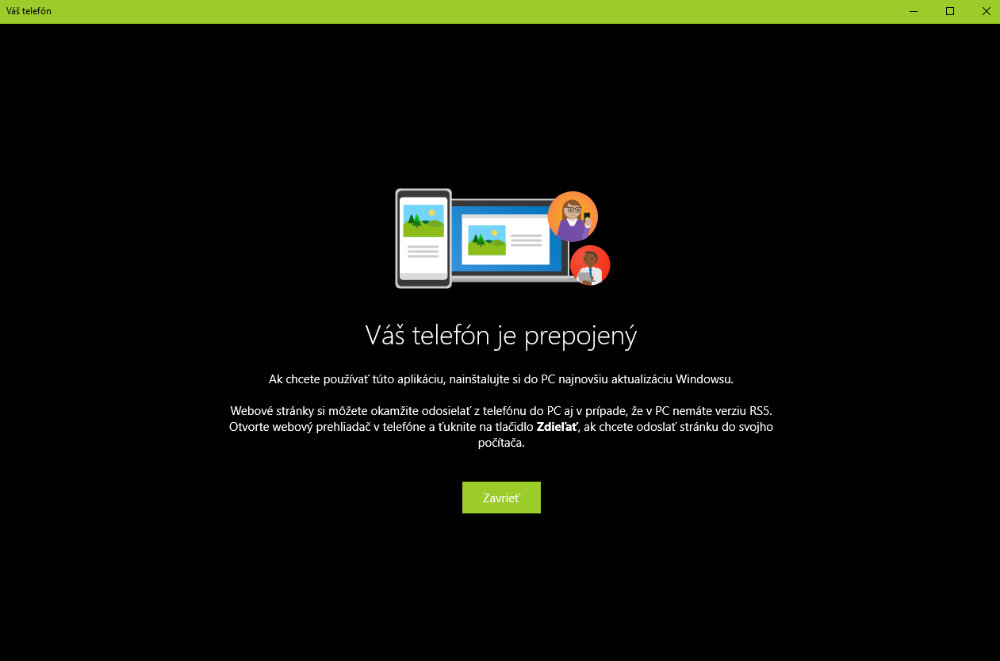 Microsft prepojenie smartfonu s PC_2