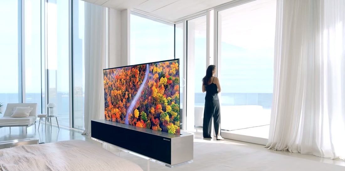 rolovatelna Oled LG televizia