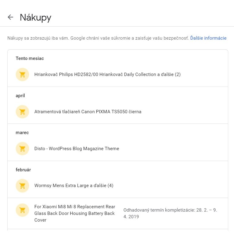 Google sleduje nase nakupy