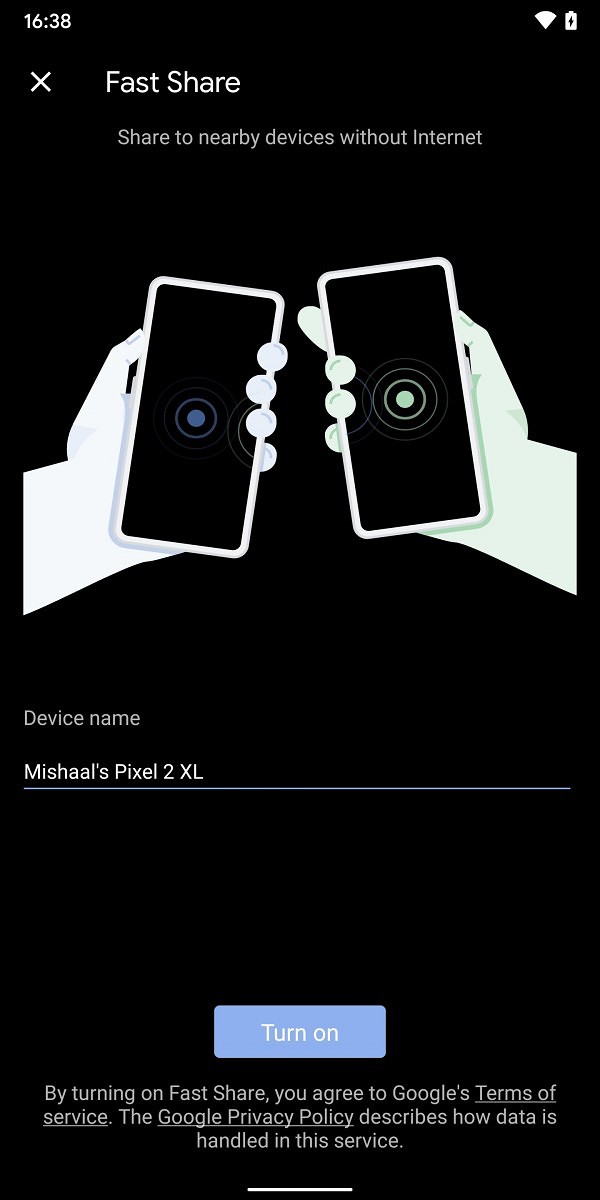 Fast-Share-for-Android-setup