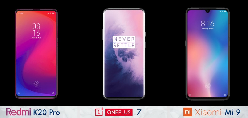 Porovnanie kamier Xiaomi Mi 9 vs Redmi K20 Pro  vs OnePlus 7