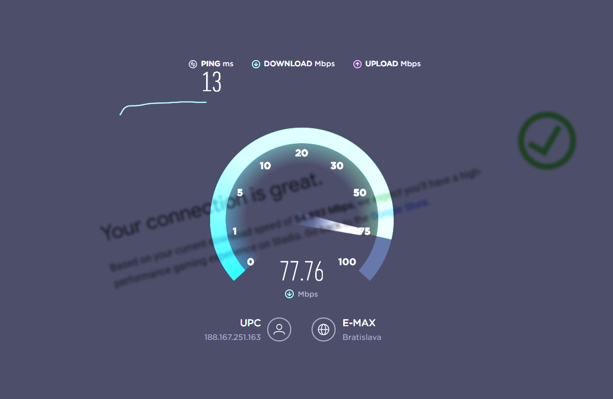 Test rychlosti internetu