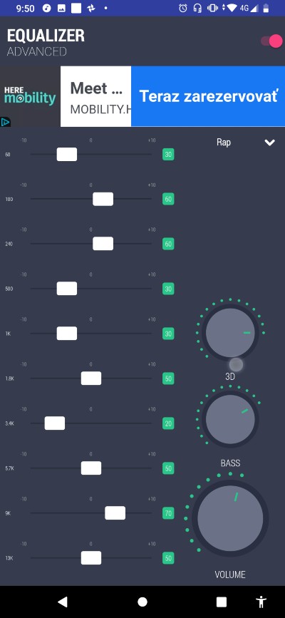 Equalizer – Advanced 10 band_android aplikacie_2