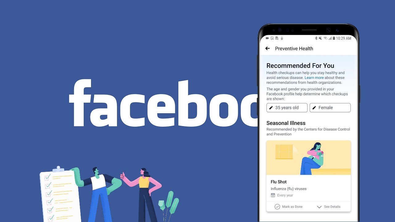 Facebook starostlivost o zdravie
