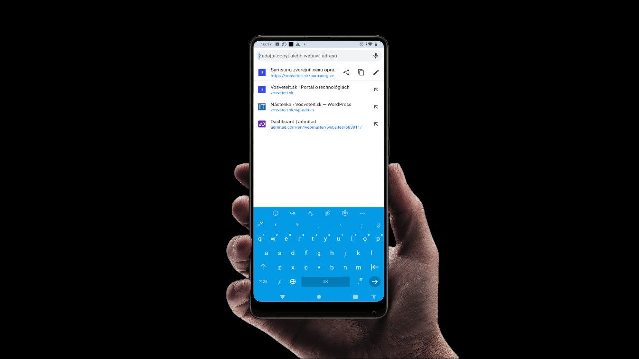 klavesnica pre Android smartfon