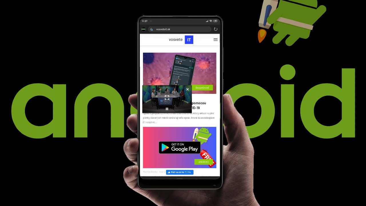 Android rezim Obraz v obraze