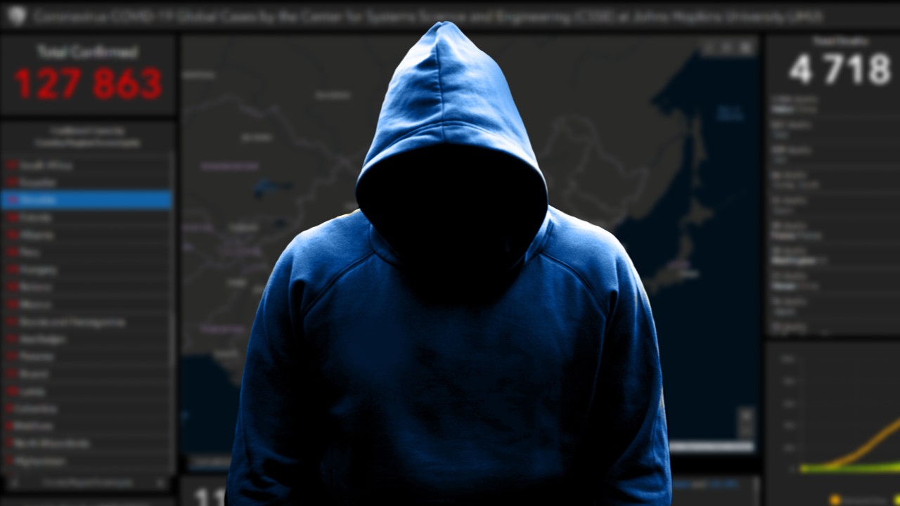 Hacker vyuziva flasone mapy koronavirus