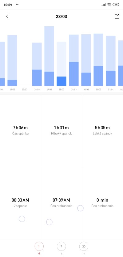 Amazfit APP_recenzia Amazfit GTS_meranie spanku_1
