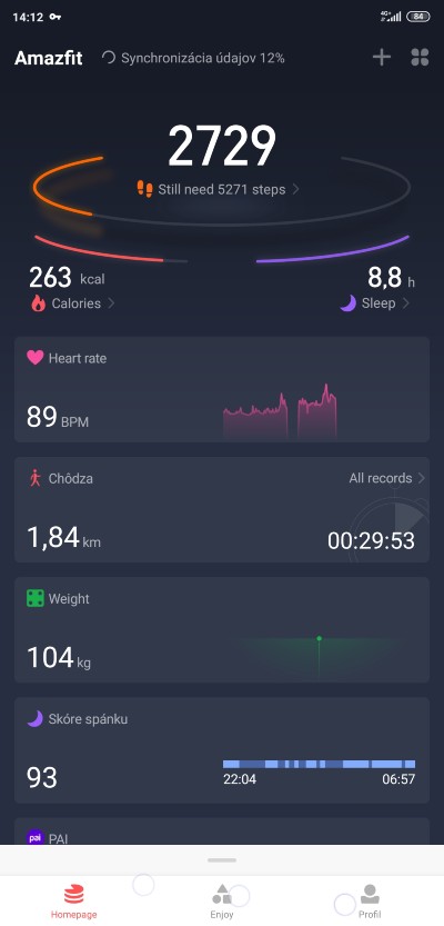 Amazfit GTS_nahlad aplikacie