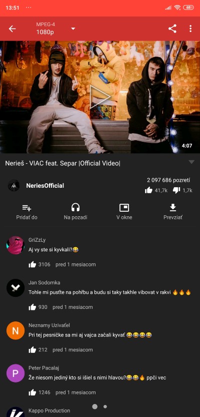 Prehravanie video na pozadi_Youtube_1