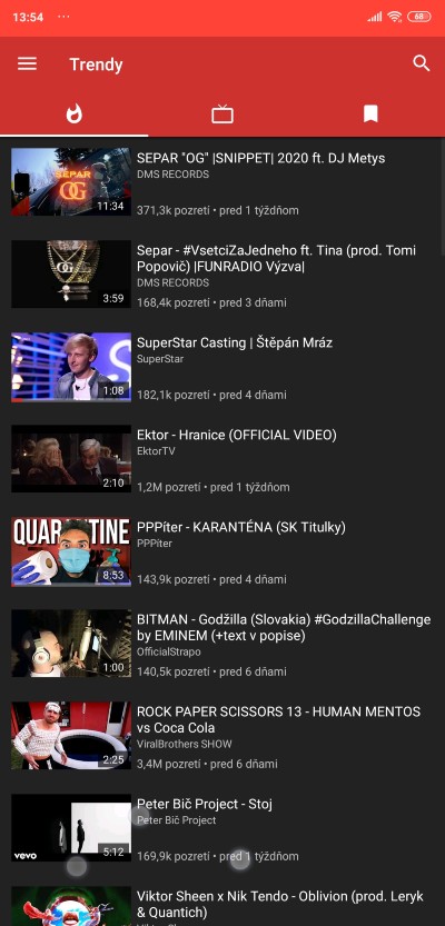 Youtube_New Pipe aplikacia_2