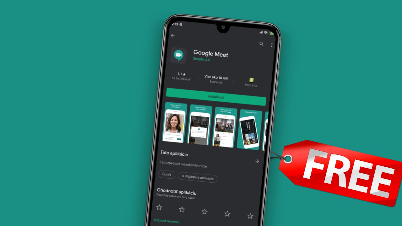 Google Meet zadarmo