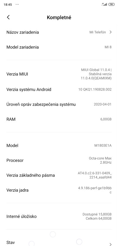 Servisne menu Xiaomi_2
