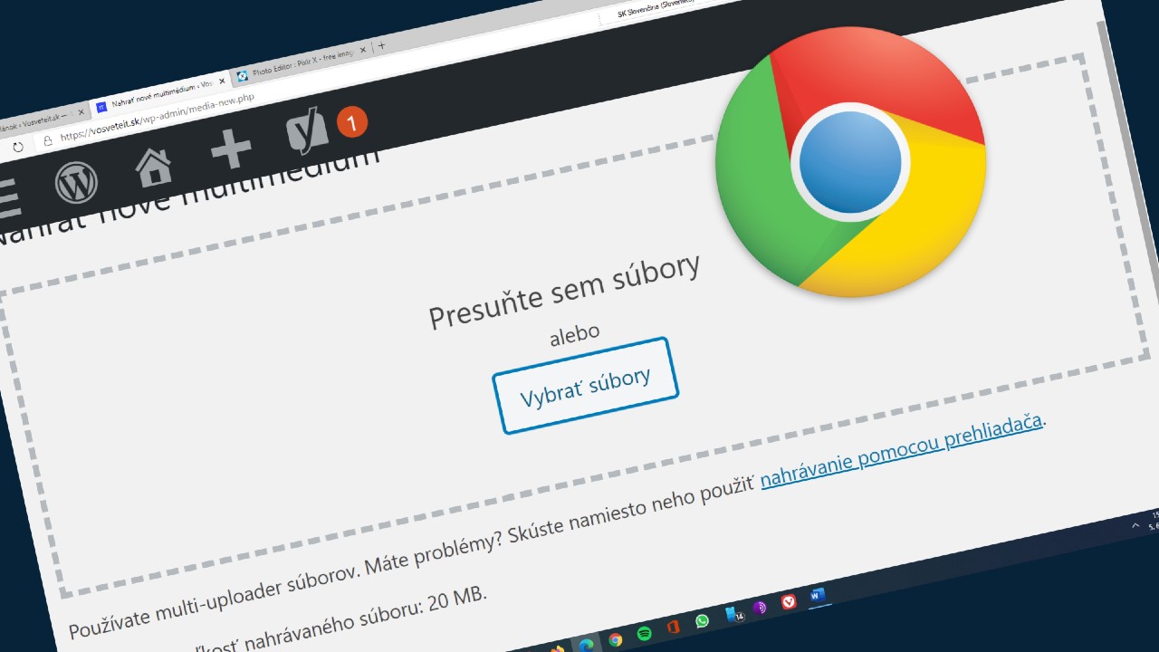 Chrome nahravanie obrazkov
