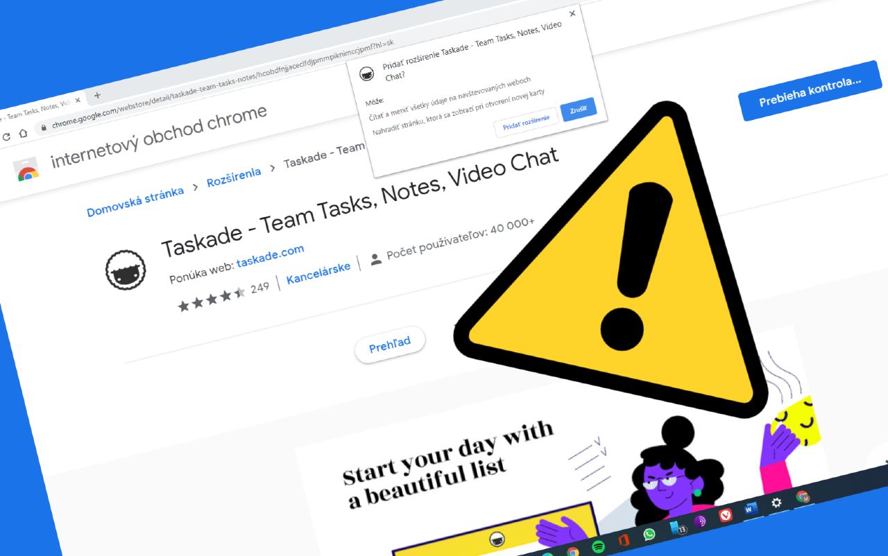 Google Chrome nebezpecne rozsirenia