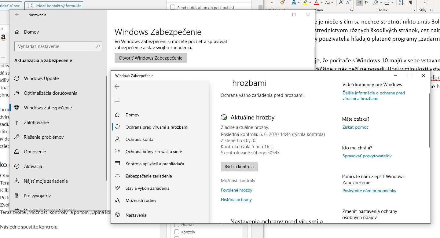 Kontrola pred virusmi_windows 10