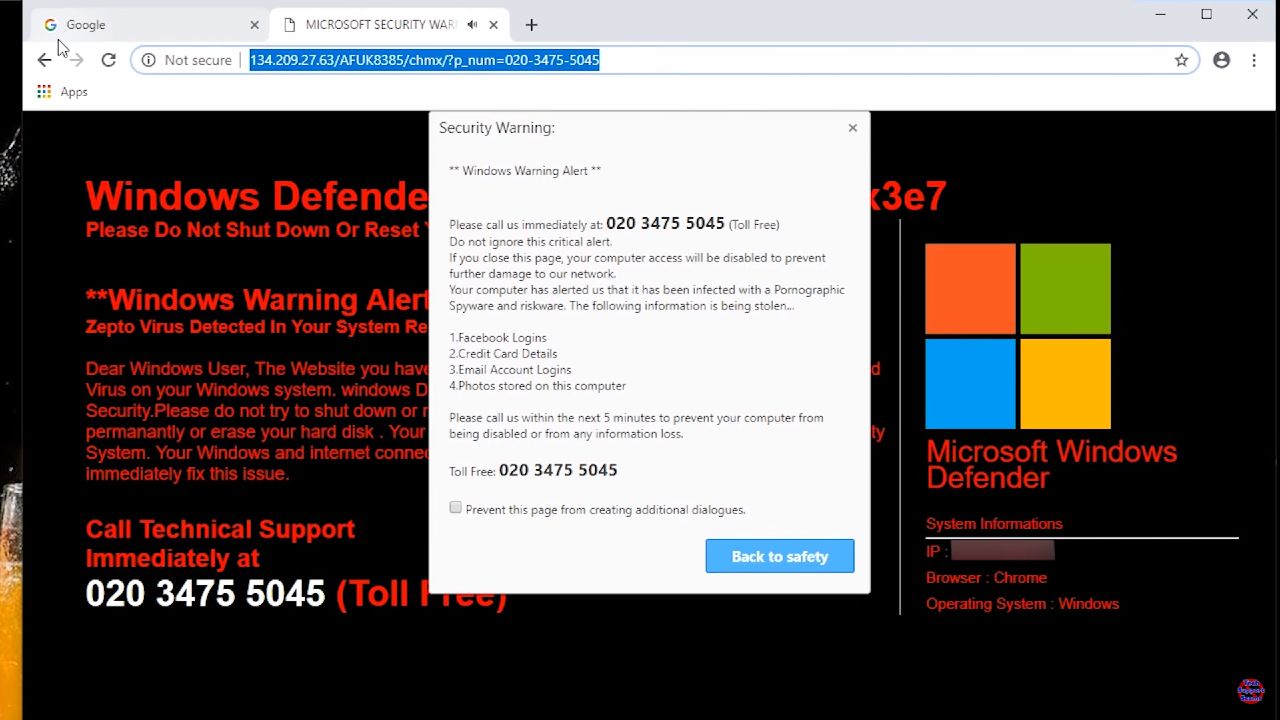Falosna podpora_scam