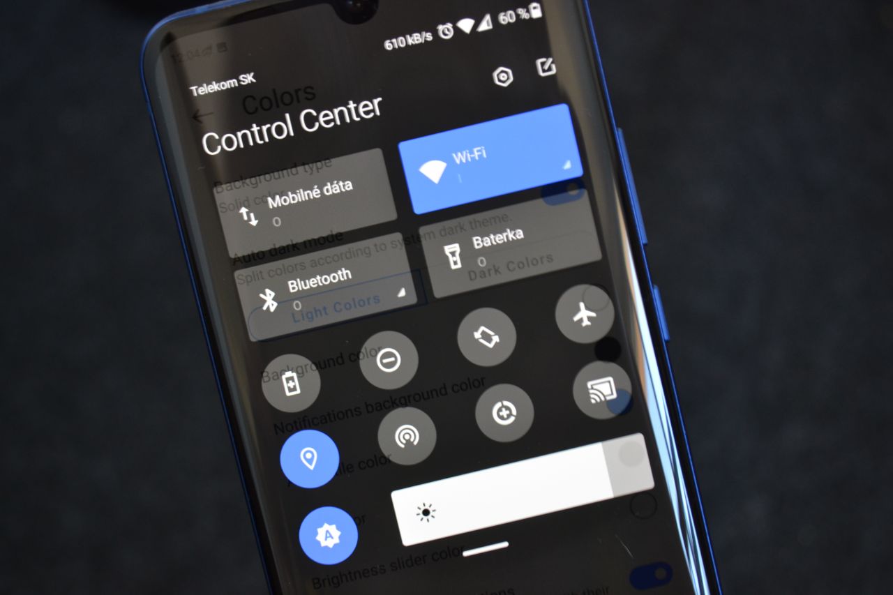 Notifikacne centrum a Centrum kontroly_MIUI 12