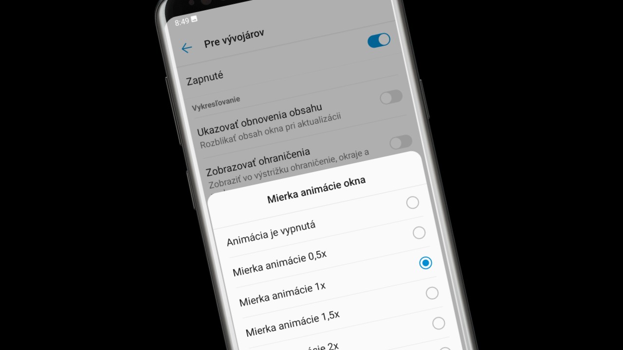 ako vypnut animacie v android smartfone