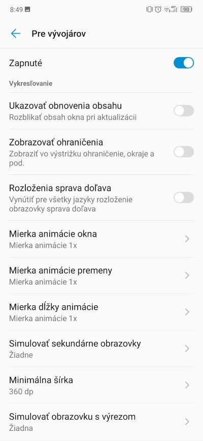 vypnutie animacii navod