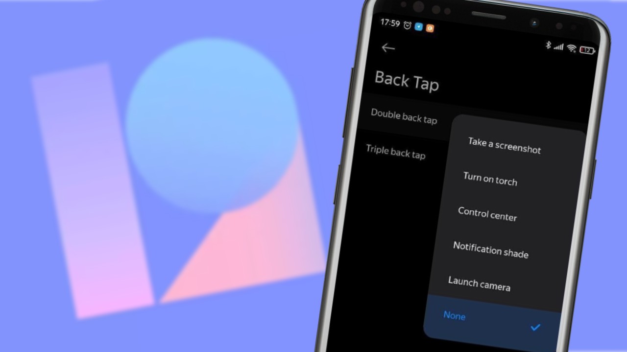 MIUI 12_funkcia poklepania po zadnej stene zariadenia