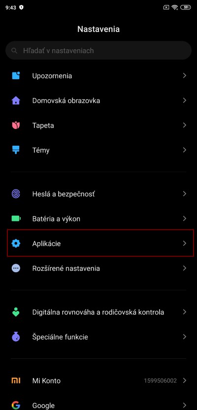 Nastavenia telefonu_Xiaomi_zamok aplikacie_navod_1