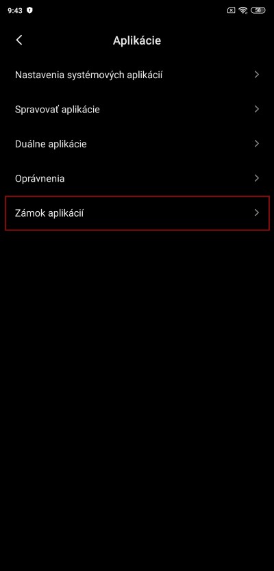 Nastavenia telefonu_Xiaomi_zamok aplikacie_navod_2