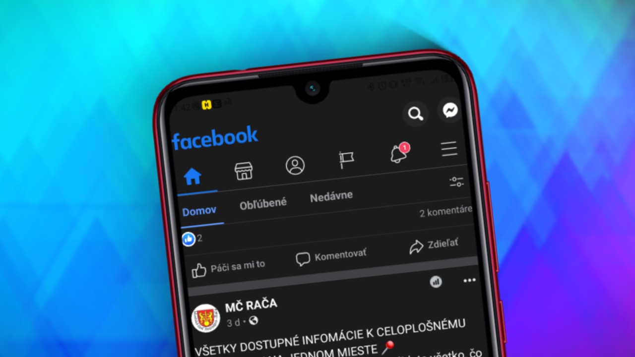 Tmavy rezim Facebook
