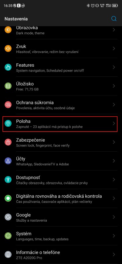 pridanie povolenia sledovania polohy Android_1