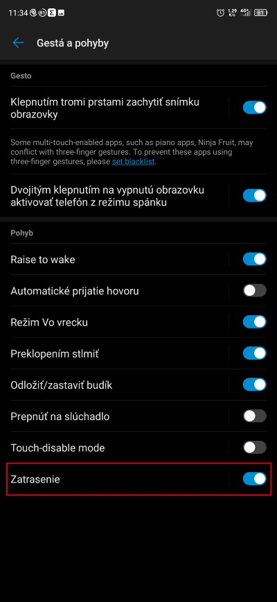 Ako nastavit funkciu zatrasenia smartfonov aby sa zapla baterka_2