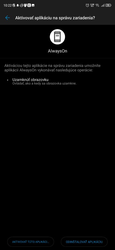 Always on displej_aplikacia_2