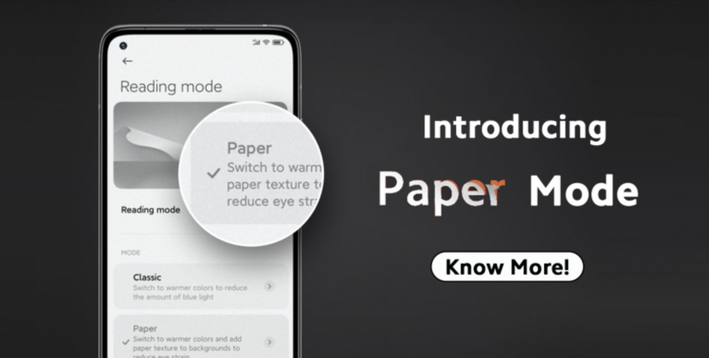 MIUI 12_rezim citania Papier