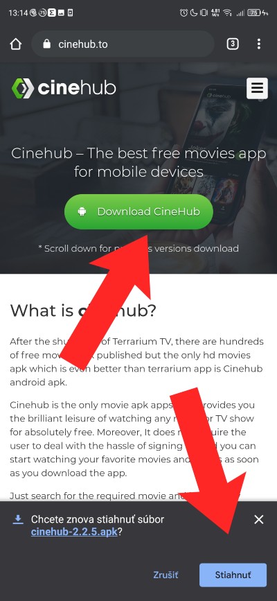 sledovanie filmov a serialov v smartfone_cinehub_1