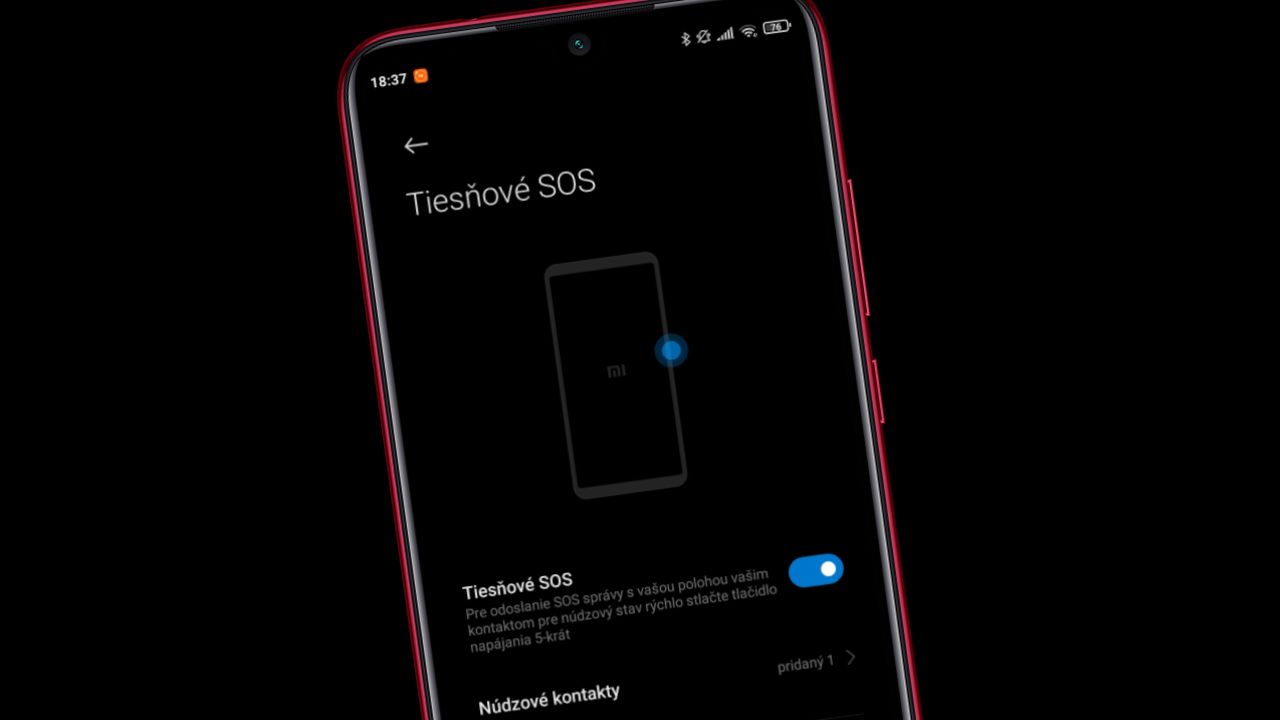 Xiaomi SOS funkcia