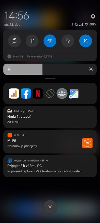 pridanie skratiek na aplikacie a akcii do notifikacnej listy v Androide_5
