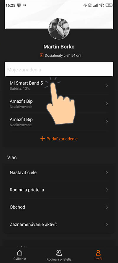 Mi Band 5_zmena predvoleneho jazyka_2