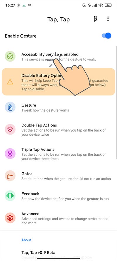 Tap Tap aplikacia_gesto poklepania po chrbte smartfonu_3