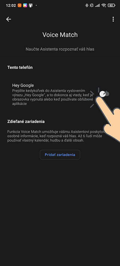 Zapnutie funkcie Hey Googe v Xiaomi_6