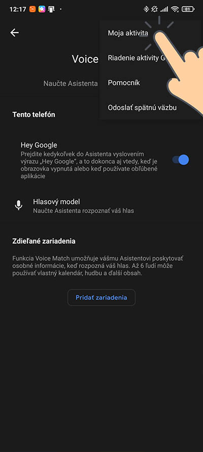 Zapnutie funkcie Hey Googe v Xiaomi_9
