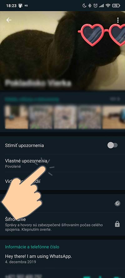 Zmena tonu upozornenia na konkretnu konverzaciu_1