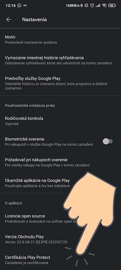 Google Play_zistenie ci je zariadenie certifikovane_3