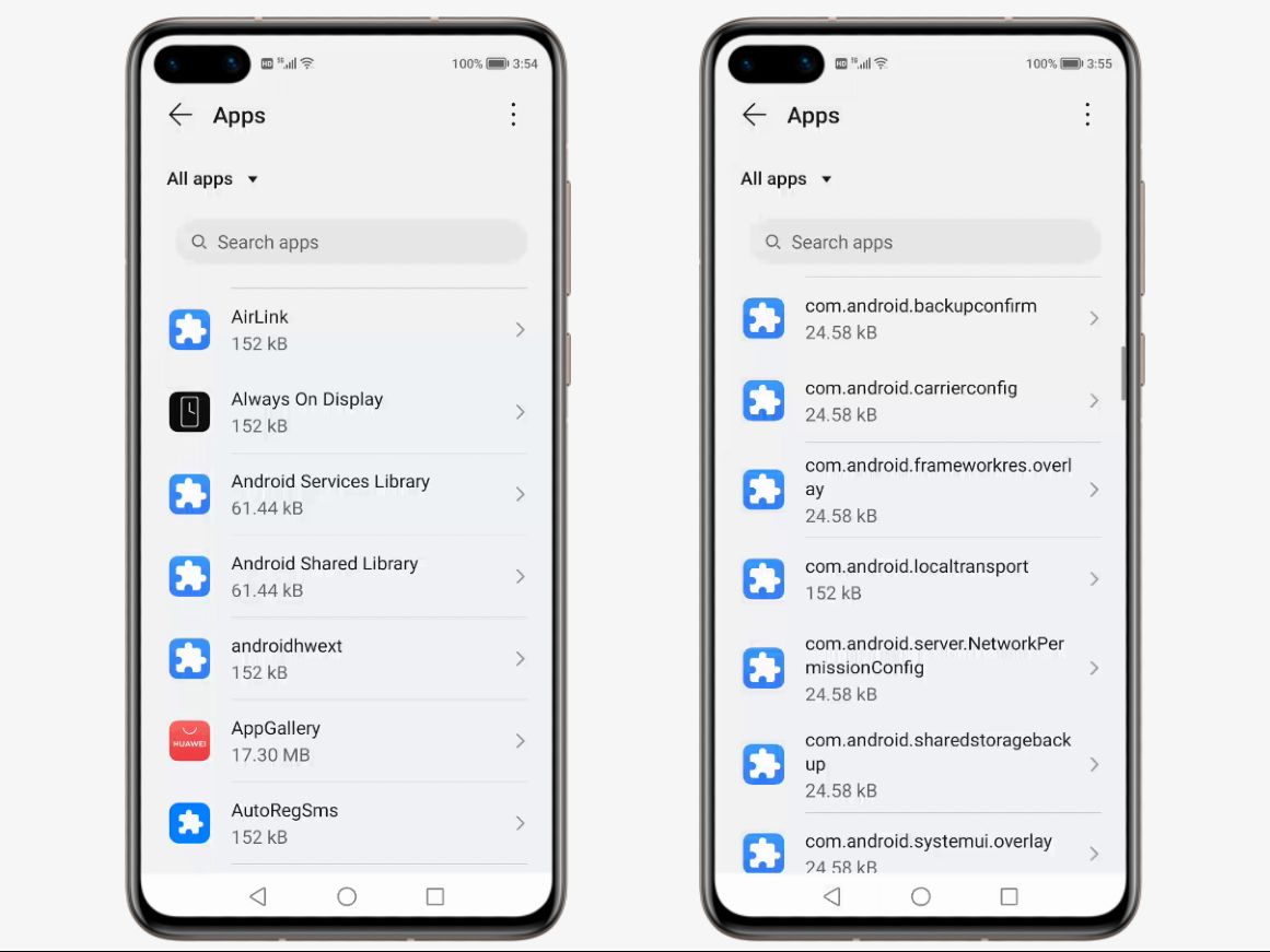 V informáciách o aplikácii je strašne veľa komponentov systému Android