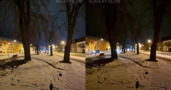 Porovnanie nočného režimu Galaxy S21+