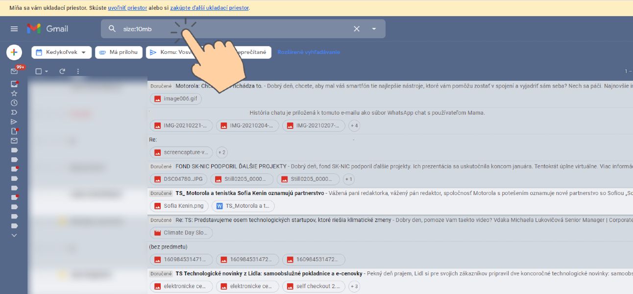 Gmail_ako vyhladat velke e-maily