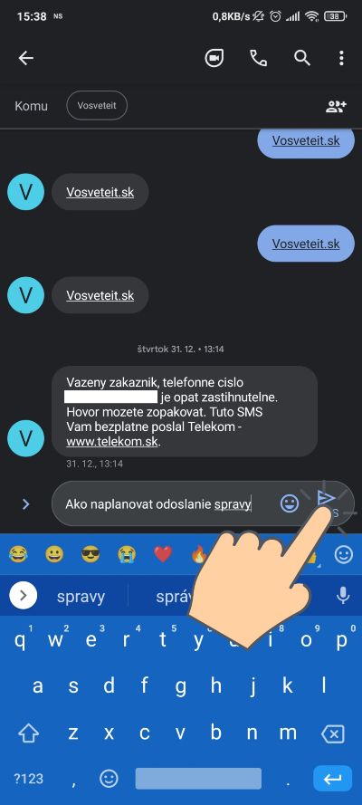 Spravy_naplanovanie odoslania SMS_1